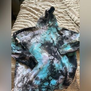 civil regime tie dye rose hoodie